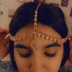 Arabian Pakistani Indian Forehead tikka jewelry necklace for your hair